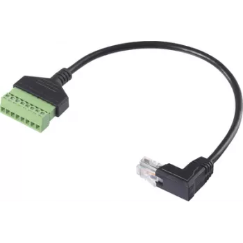 Cabo adaptador de rede RJ45 Renkforce [1x ficha RJ45 8p8c – 1x terminal de aperto] 30 cm (RF-6443974)