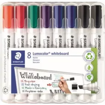Marcador para quadro branco Staedtler 351 B WP8X, cores sortidas, ponta 2,0–5,0 mm