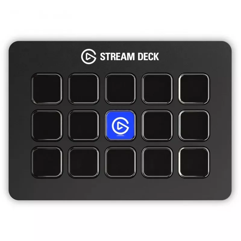 Elgato Stream Deck MK.2 – Painel de controlo de tarefas USB ajustável com 15 teclas clássicas, preto