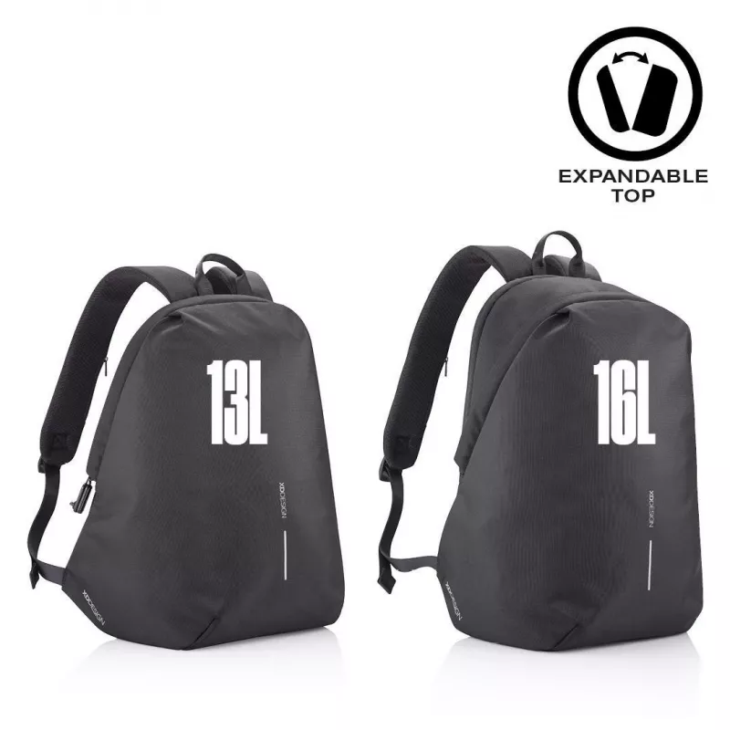 Mochila de lazer XDDESIGN Bobby Soft com compartimento para portátil de 15,6 polegadas, 16 l, PET, preto