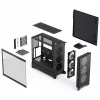 Caixa de PC Midi-Tower Fractal Design Pop 2 Air preto Solid — suporte ATX, 3 ventoinhas frontais de 120 mm, baías para unidades de 2,5/3,5