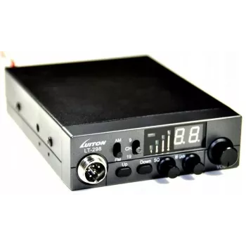 Luiton LT-298 ASQ rádio CB AM/FM ficha para isqueiro preto