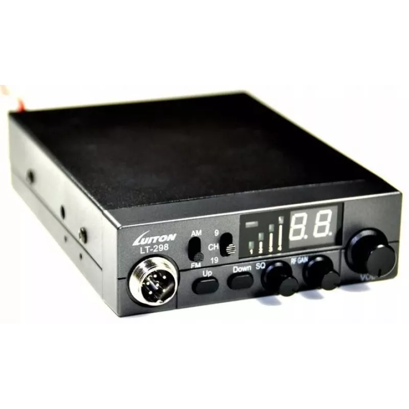 Luiton LT-298 ASQ rádio CB AM/FM ficha para isqueiro preto