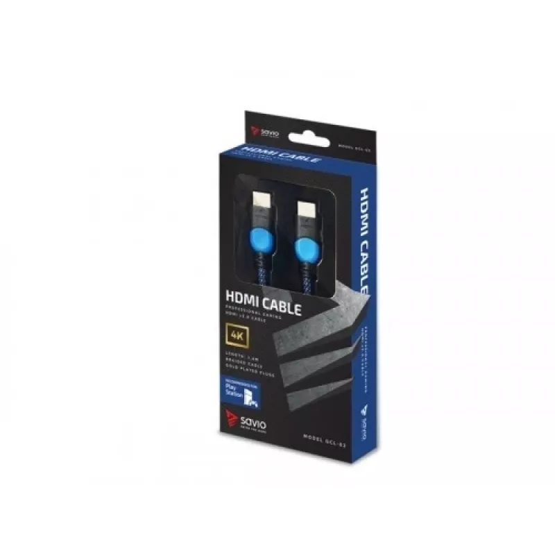 Cabo HDMI Savio GCL-02 1,8 m HDMI Type-A (Standard) preto, azul