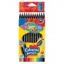 Lápis de cor triangulares Colorino Kids 12 cores (com afia) madeira preta