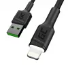 Cabo Lightning para USB-A Green Cell KABGC12, 2 m, Lightning – USB A, preto
