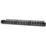 Patch panel Intellinet, Cat5e, FTP, 48 portas, 1U, blindado, blocos punch-down de entrada superior a 90°, preto