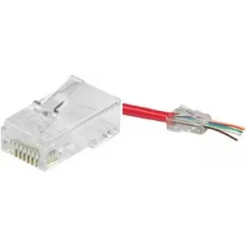 LogiLink MP0027 Conjunto de fichas RJ45 modulares Cat.6 UTP, pass-through, 50 un.
