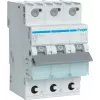 Hager MBS310. Corrente nominal: 10 A, frequência de entrada AC: 50/60 Hz. Tipo: B-type, quantidade de módulos (máx.): 3 módulo(s). Largura: 52,5 mm, profundidade: 70 mm, alt