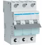 Hager MBS310. Corrente nominal: 10 A, frequência de entrada AC: 50/60 Hz. Tipo: B-type, quantidade de módulos (máx.): 3 módulo(s). Largura: 52,5 mm, profundidade: 70 mm, alt