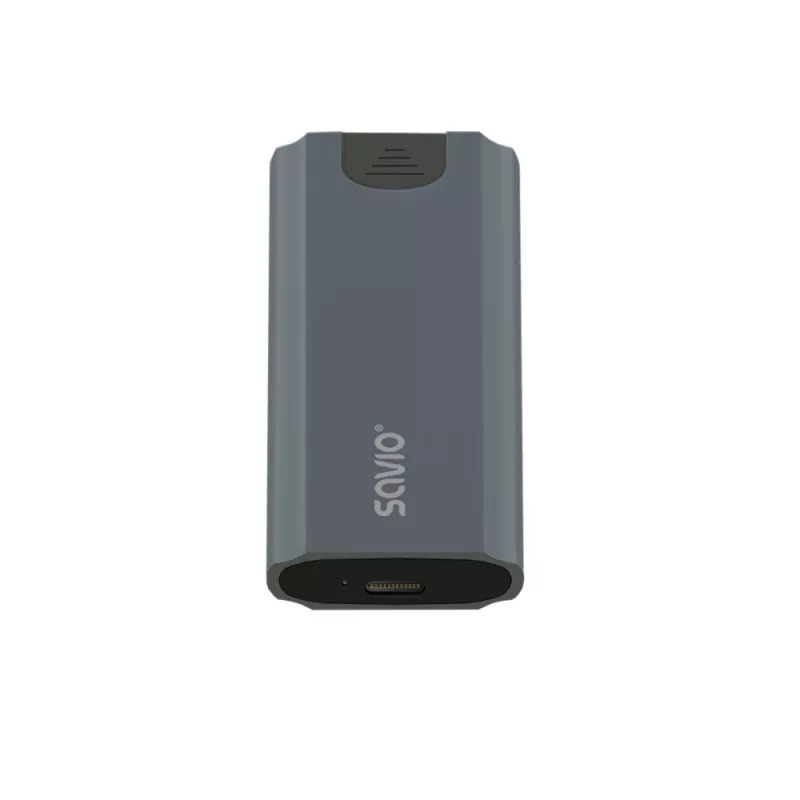 Caixa para SSD M.2 SAVIO AK-67 cinzento, USB 10 Gbit/s, suporte para uma unidade M.2