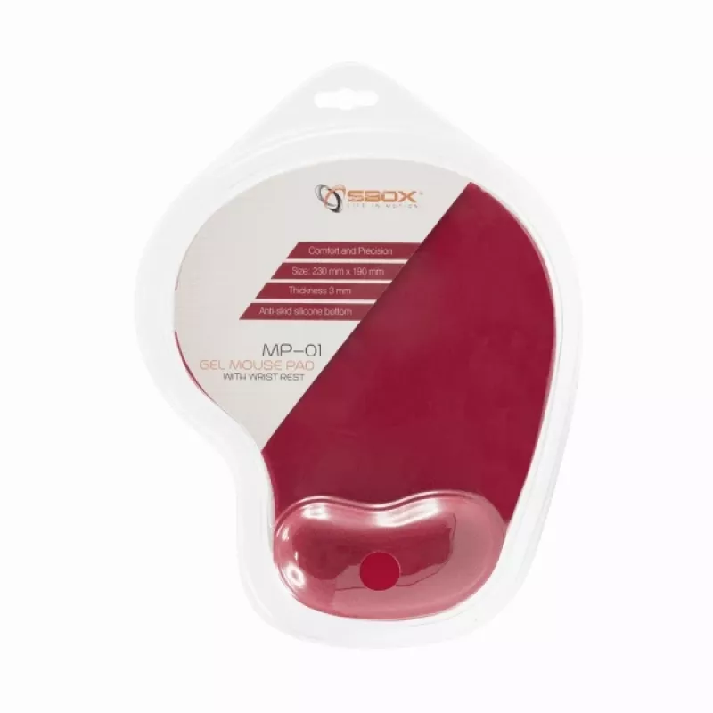 Tapete de rato em gel Sbox MP-01R vermelho