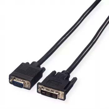 Cabo VALUE DVI-VGA, DVI (12+5) macho - VGA macho 3,0m (11.99.5430)
