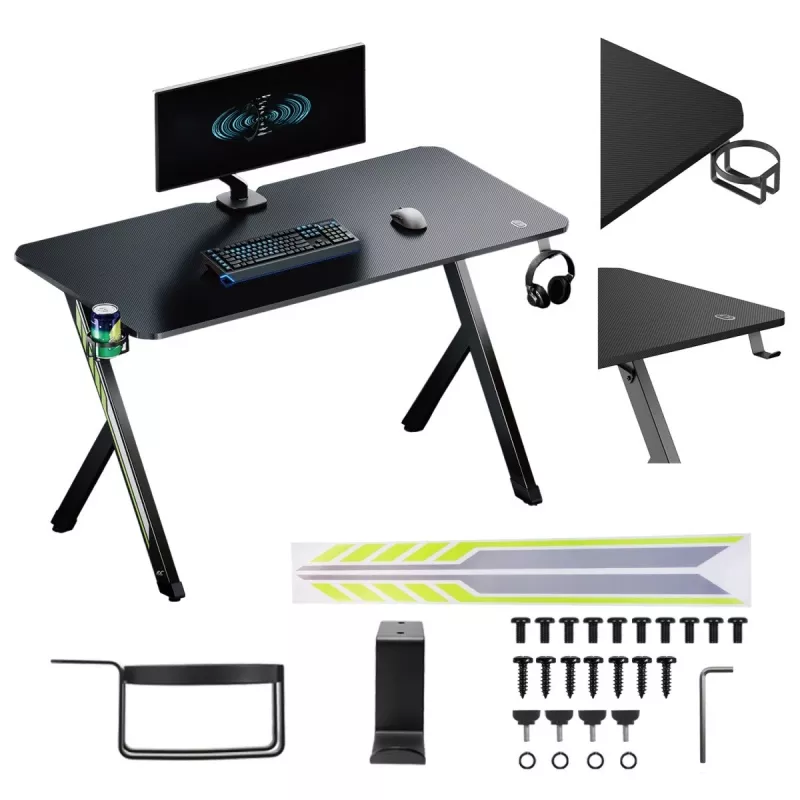 Secretária gaming NanoRS 120x60x75cm RS101