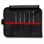 Pinça ESD Knipex 92 00 05 preta, plana, pontiaguda, curvada, reta