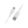 Cabo PVC USB-C para USB-A 15 cm branco