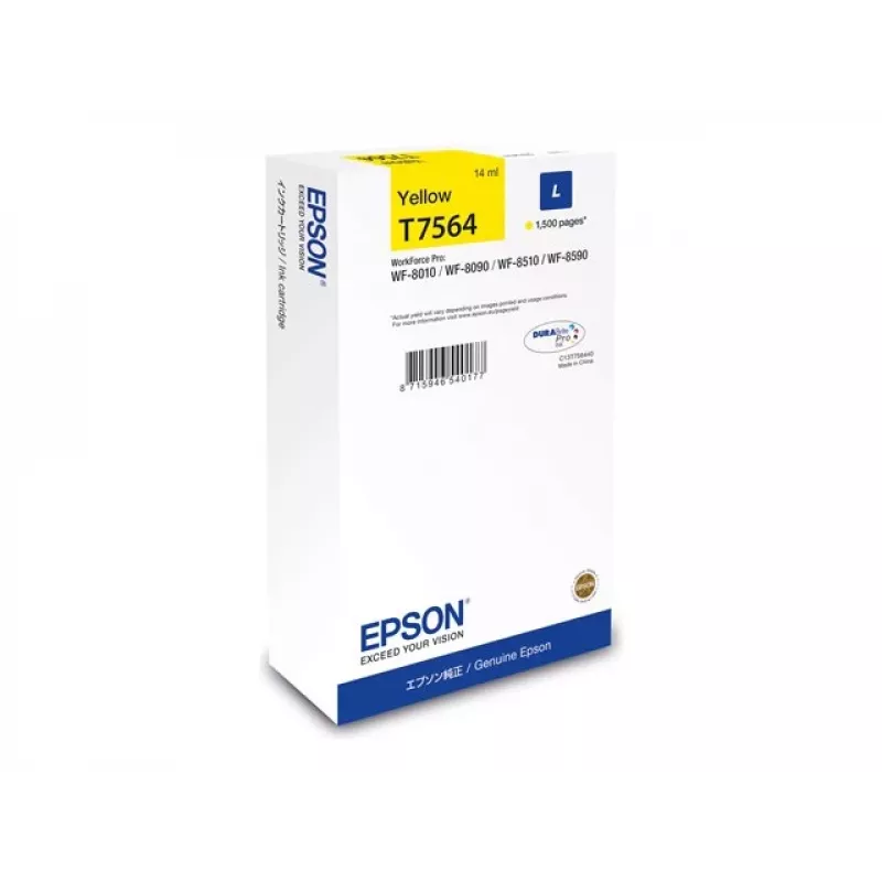 Cartucho de tinta Epson C13T75644N 1 unidade original alto (L) rendimento amarelo