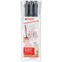 Sistema de cartuchos para caneta Edding E-1800 preto aço inoxidável 3 unid.