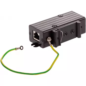 Axis TU8001 proteção contra sobretensão Ethernet para dispositivos PoE, montagem em parede/DIN, preto