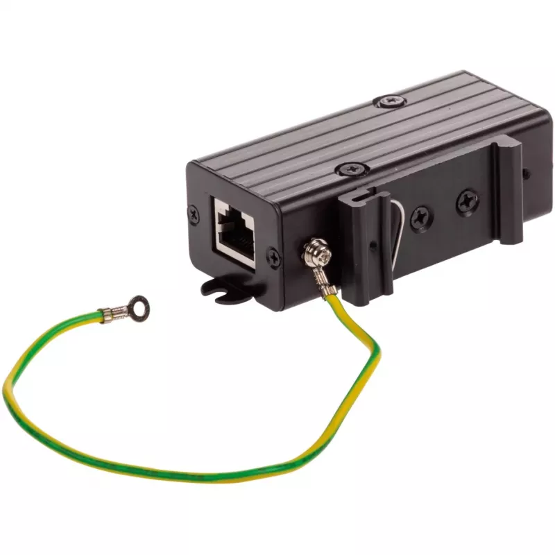 Axis TU8001 protetor contra sobretensões Ethernet para dispositivos PoE, montagem em parede/calha DIN, preto