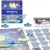 Puzzle memory animais no lago, jogo de tabuleiro