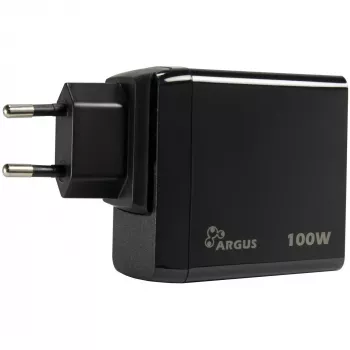 Carregador PD INTER-TECH PD-3100 100W USB-C preto fonte de alimentação rápida