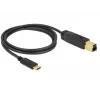 Cabo USB DeLOCK 83675 USB 3.2 Gen 2 1 m USB C USB B preto