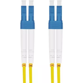 Cabo de patch de fibra ótica helos 9/125µm OS2 LC duplex 0,5 m