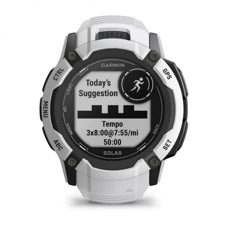 Garmin Instinct 2X Solar 2,79 cm (1,1) MIP 50 mm Digital 176 x 176 píxeis Ecrã tátil branco GPS (satélite)