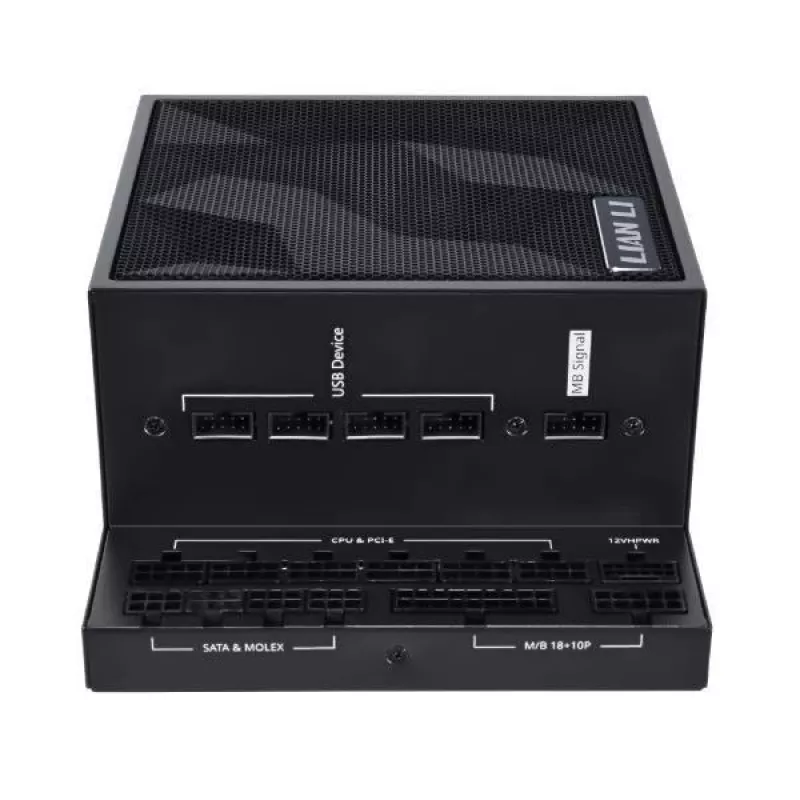 Fonte de alimentação Lian Li EDGE EG0850 850W, 80 PLUS Platinum, ATX 3.1, PCIe 5.1, preta