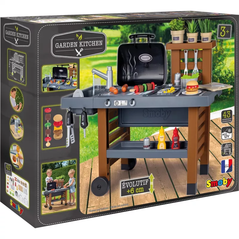 Cozinha de jardim, cozinha de brincar cinzento/castanho
