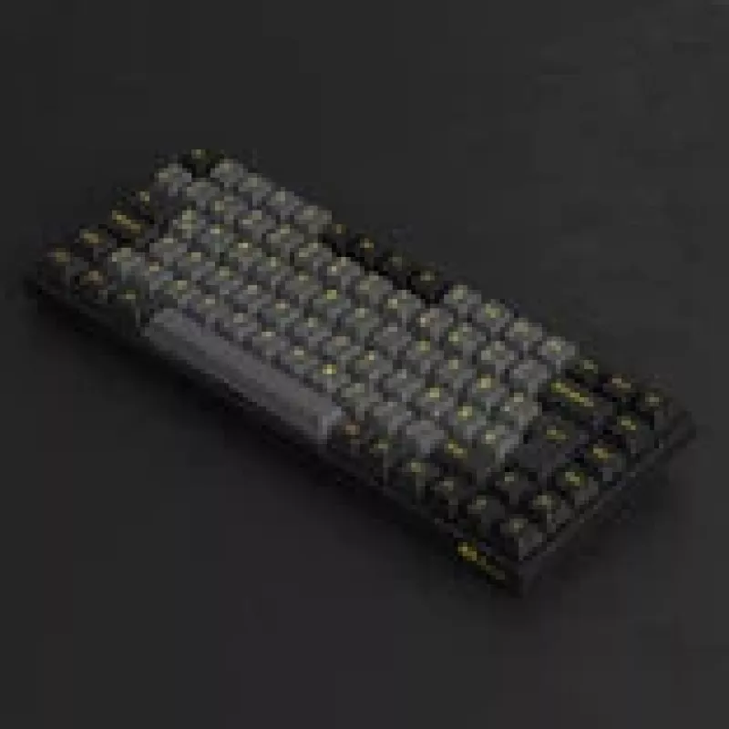 Teclado mecânico gaming AKKO Preto & Dourado 3084B Plus, 84 teclas, interruptores Akko V3 Cream Yellow, iluminação RGB