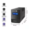 UPS Qoltec Monolith (fonte de alimentação ininterrupta) Dupla conversão (Online) 0,45 kVA 240 W 2 tomadas