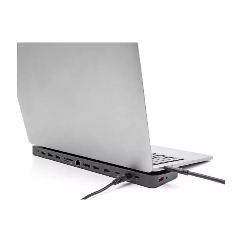 Estação de acoplamento DeLOCK USB Type-C Triple Display 4K USB 5 Gbps LAN SD áudio PD 80 W