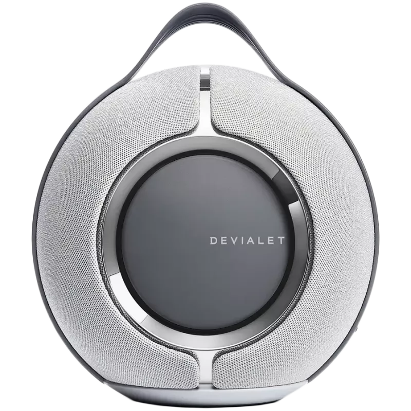 Devialet Mania cinzento-claro com dock