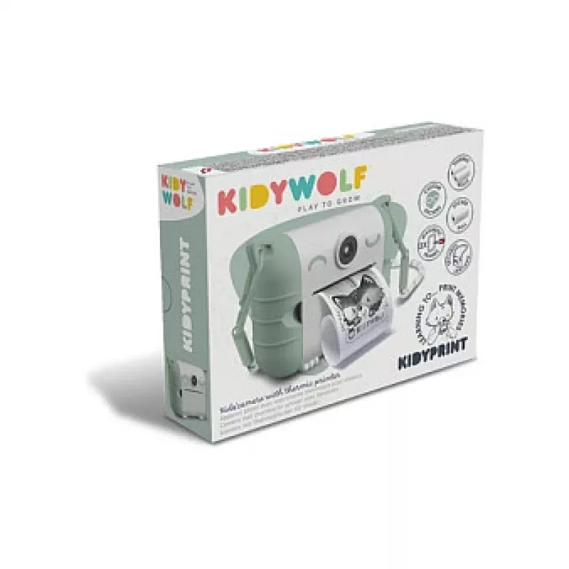 Máquina fotográfica digital para crianças KIDYWOLF Kidyprint Verde Branco