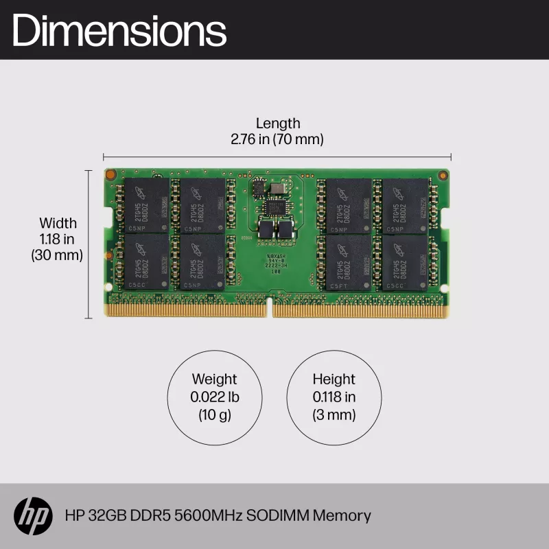 HPE - DDR5 - Módulo - 32 GB - SO-DIMM 262-Pin - 5600 MHz / PC5-44800 1.1 V