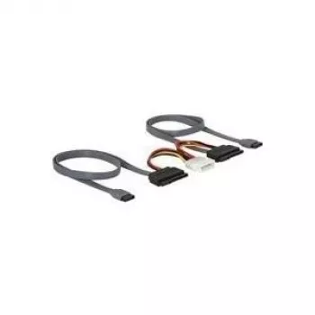 Cabo SATA All-in-One DeLOCK 84239 para 2x HDD 0,5 m