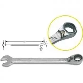 Chave de caixa combinada Hazet 606 SW 24 mm compr. 333,1 mm reversível, caixa inclinada 15°