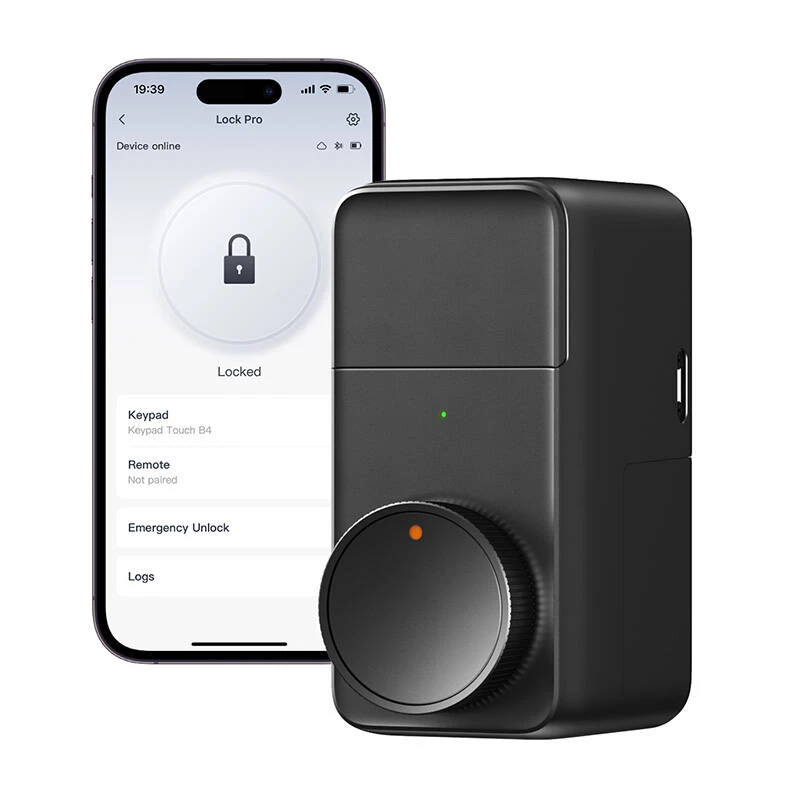 Fechadura inteligente SwitchBot Lock Pro – com chave e sem chave, sem fios, preto, alimentada por pilhas AA