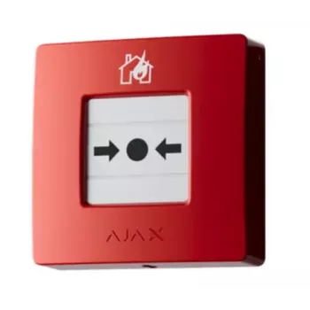 Botão de alarme de incêndio Ajax 60815 vermelho — botão de pressão para alarme de incêndio, montagem à superfície