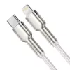 Cabo USB-C para Lightning Baseus Cafule 1 m, 20 W, caixa de zinco, branco