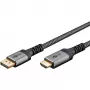 Goobay 65269 Adaptador de cabo de vídeo 2 m DisplayPort HDMI Cinzento (65269)