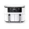 Fritadeira de ar quente Ninja AF400EU Double 9,5 L 2470 W branco, controlos rotativos e táteis