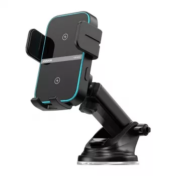 Suporte de smartphone para painel de automóvel com carregador sem fios Wozinsky — preto