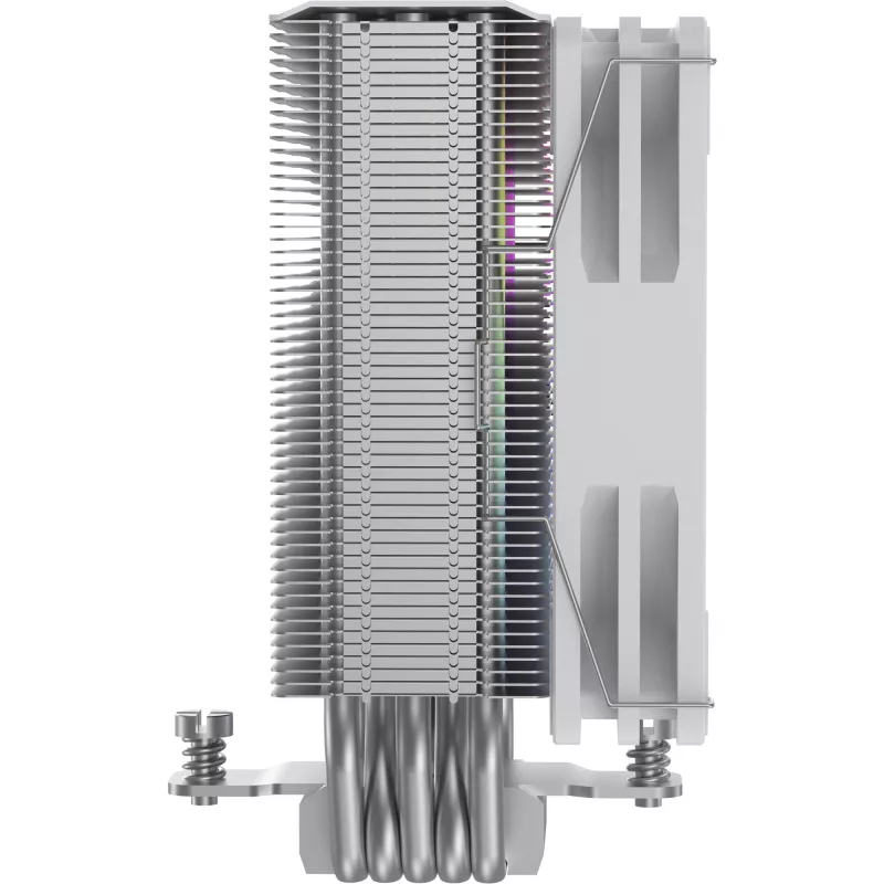 Dissipador de CPU Silentware Bora RGB branco com ventoinha PWM ARGB de 120 mm, 215 W TDP, compatível com AM5 e LGA1851