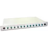 Caixa de fusão de fibra ótica Lightwin, 12 fibras, 12x SC multimodo, 50/125µm OM3 caixas de fusão com pigtail (SPBOX 12G50 OM3 SC)