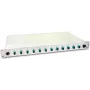 Caixa de fusão de fibra ótica Lightwin, 12 fibras, 12x SC multimodo, 50/125µm OM3 caixas de fusão com pigtail (SPBOX 12G50 OM3 SC)