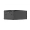 Armário de rack 19 polegadas para montagem na parede LANBERG 4U 600x450 mm preto com porta metálica