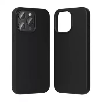Capa protetora de silicone Vention KUFB0-40 para iPhone 15 Pro Max — capa preta com toque suave